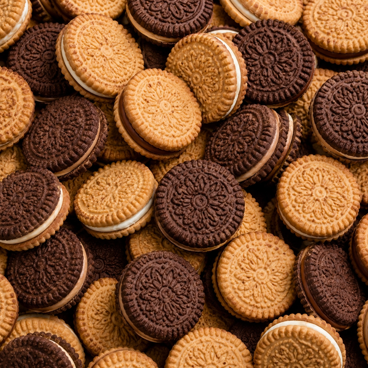 Sandwich cookies texture